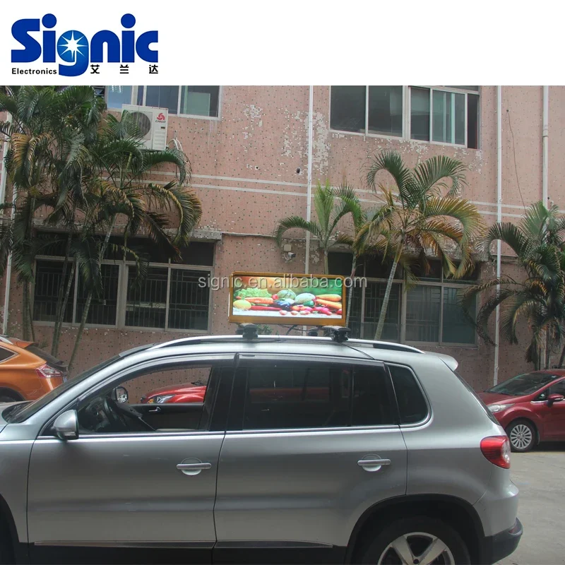 

2026 USA Outdoor Mobile Advertising P3 P5 Taxi Advertising Vehicle Mounted Digital Billboard Car Roof Signs / LED Display/LED Sc