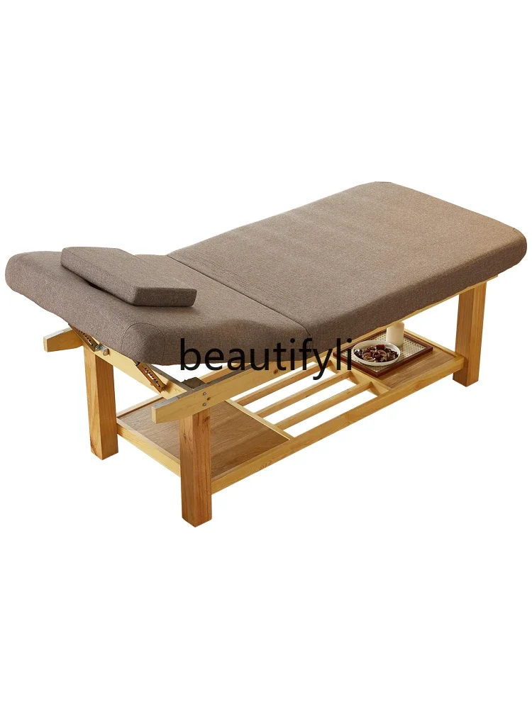 

Solid wood beauty bed massage physiotherapy traditional Chinese medicine massage tattoo embroidery ear picking electric bed