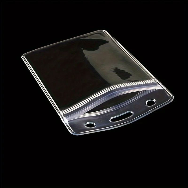 Waterproof Card Holder Vertical ID Badge Holder Portable Transparent Factory ID Student Enrollment ID Holder Campus