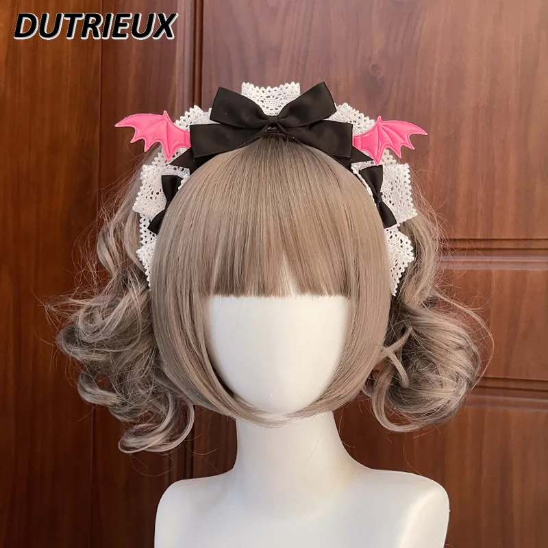 

Original Handmade Lolita Dark Headdress Maid Headband Gothic Harajuku Cos Hair Accessories Halloween Clothing Accessories