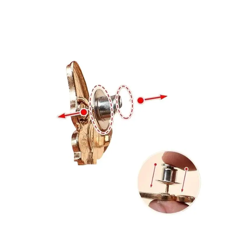 Schmetterlings-Jeansknopf, verstellbare Clips, Taillenverengung, Schnallenversteller für Hosen und Röcke, einziehbarer Knopfstift – Detail 10