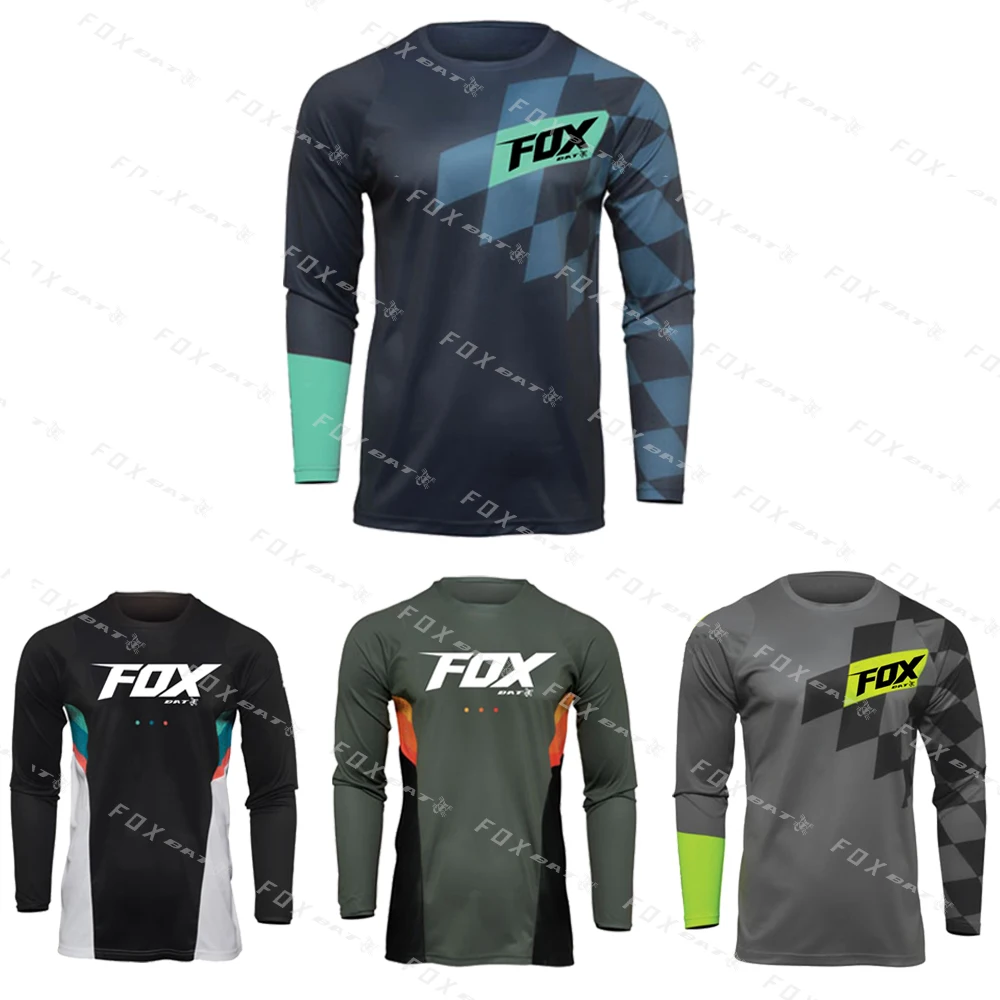 

Motocross Race T-Shirt Men's Riding Jersey BAT FOX Bike Motorcycle Downhill T-Shirt Women's Riding Jersey