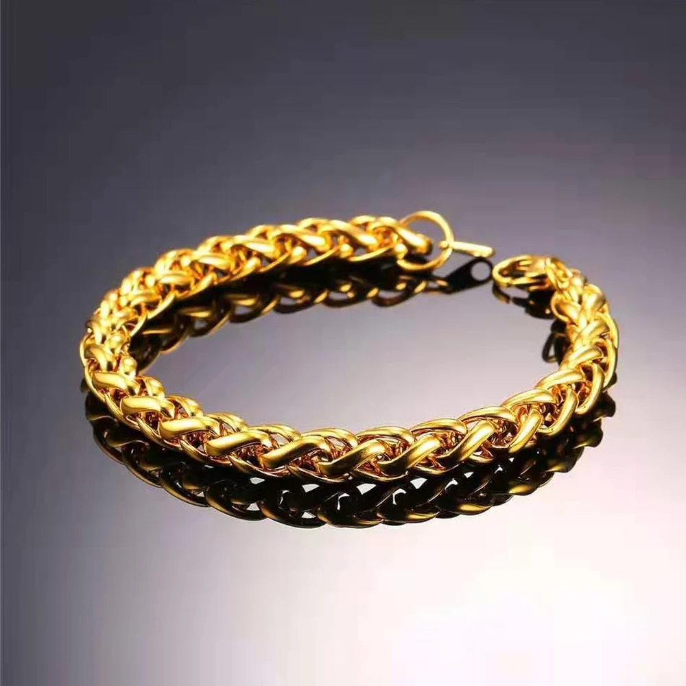 4/5/6/8mm Width 19/21/23 cm  Length Stainless Steel Men Women Flower Basket Chain Bracelet Hand Jewelry Never Rust Drop Shipping