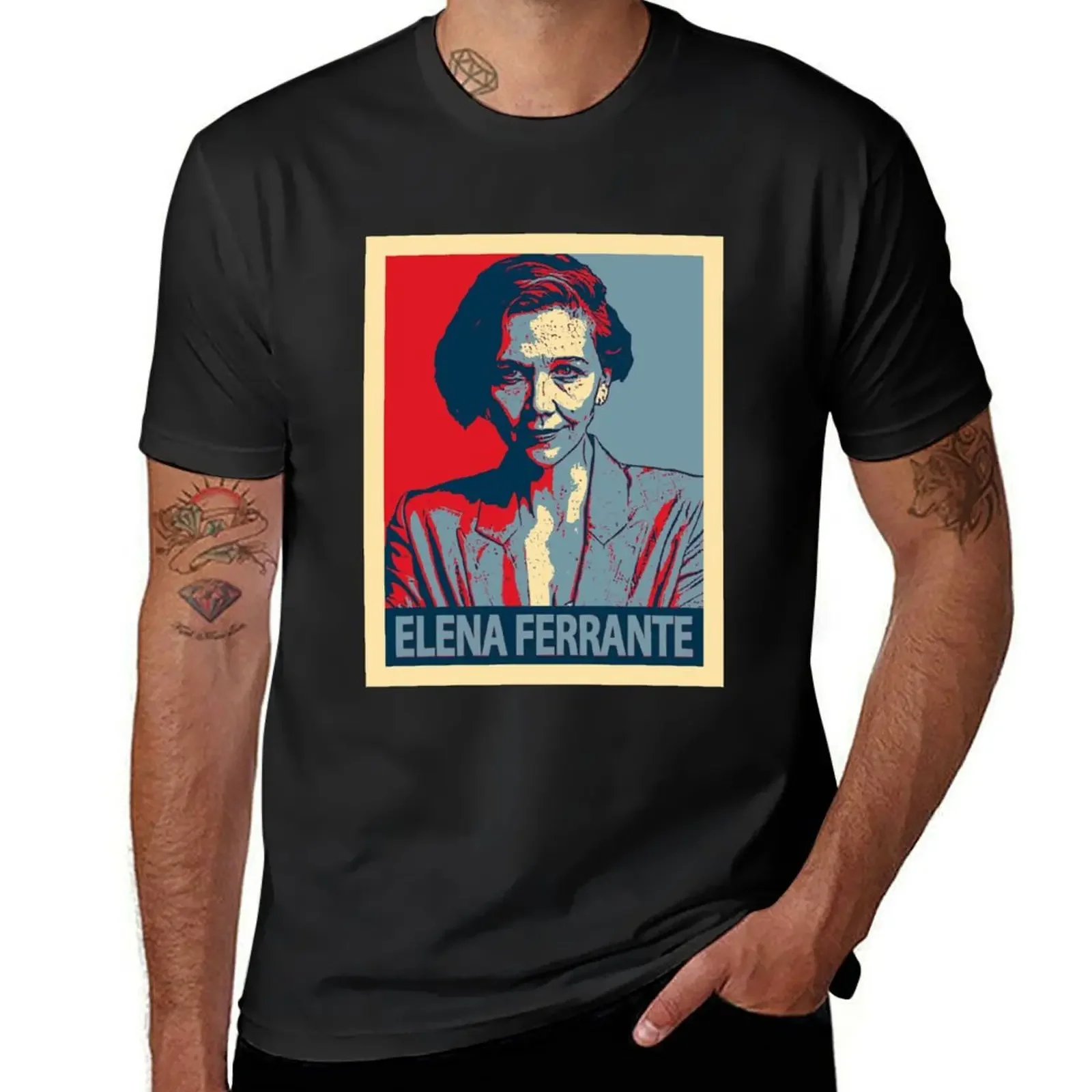 Elena Ferrante T-Shirt street wear blanks mens graphic t-shirts funny