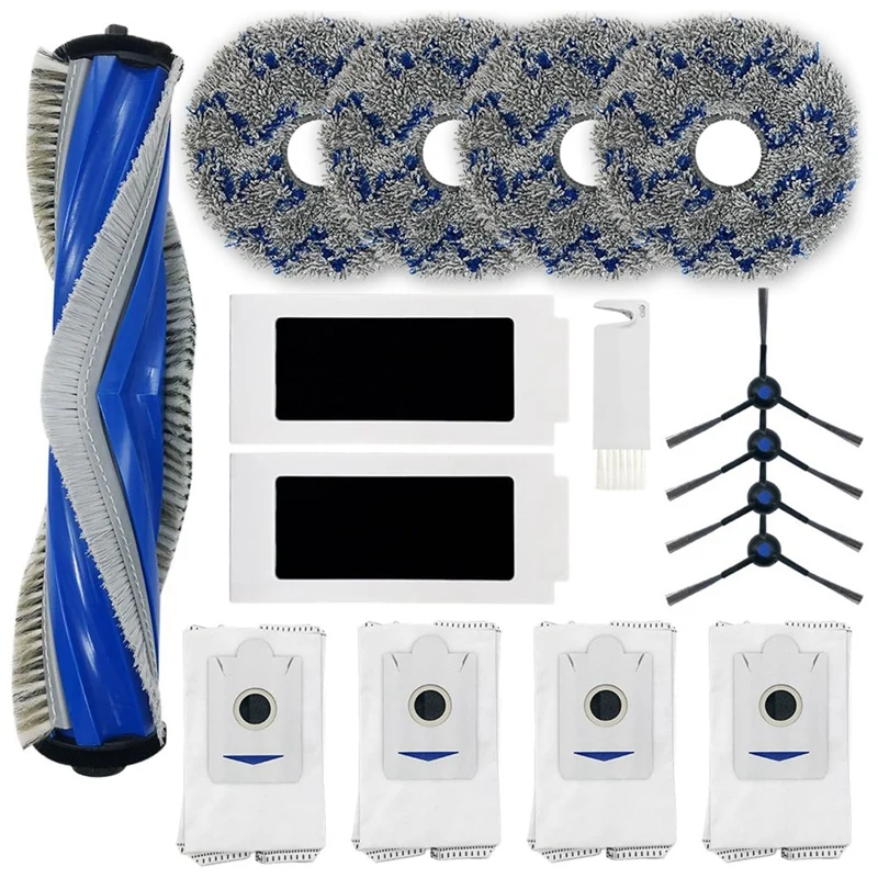 

A44F-Replacement Parts For Ecovacs Deebot T30S Robot Vacuum Cleaner Main Side Brushes HEPA Filters Mop Pads Dust Bags