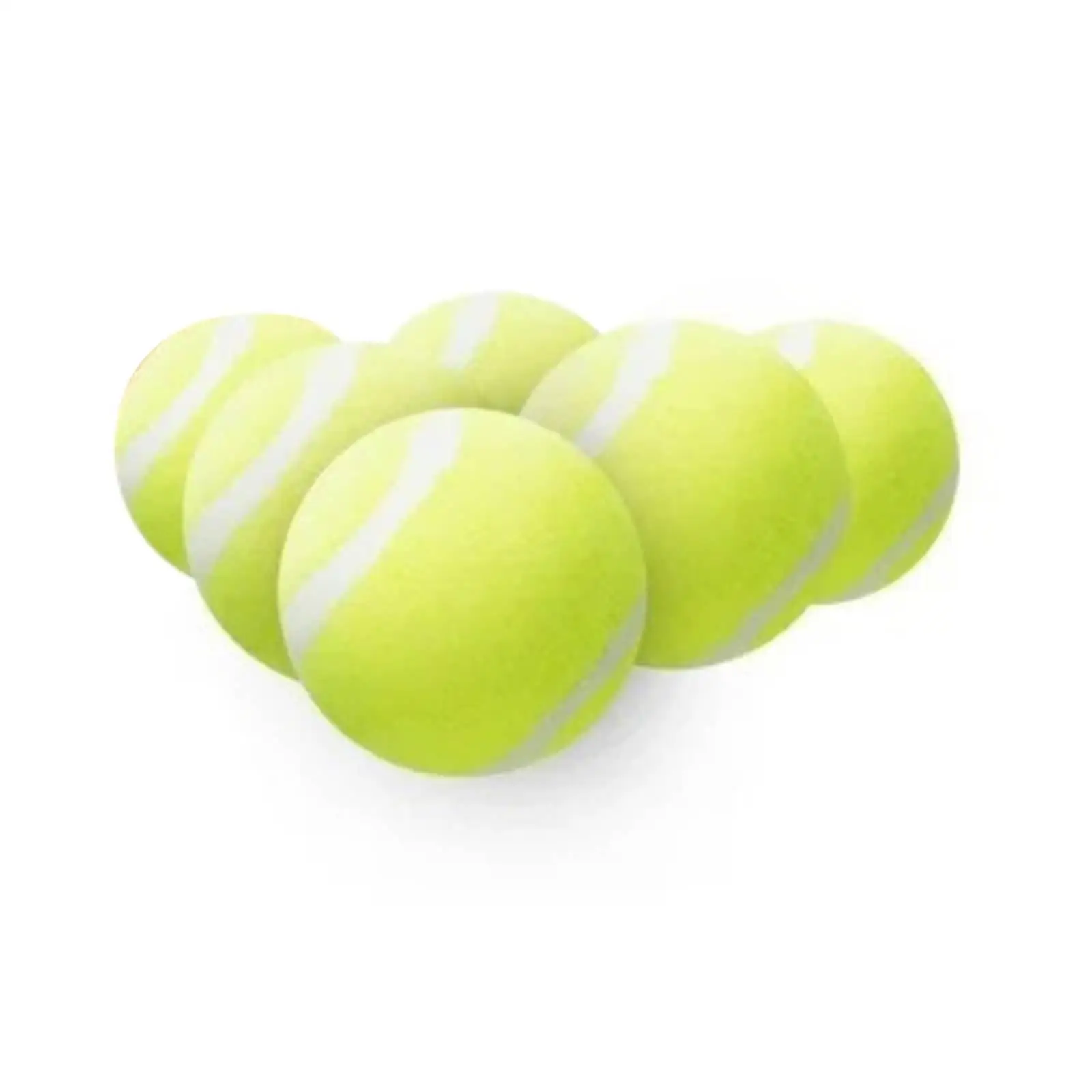 Adjustable Dog Ball Thrower Launcher with 6 Yellow Green Tennis Balls Durable Rubber Animal Plaything for Interactive Fetch