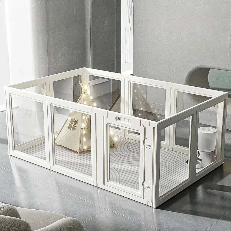 Retractable luxury Dog Fence Supplies Indoor Outdoor Balcony Large Nordic Dog Fence Grating Circle Cancelli Per Cani Home Decor