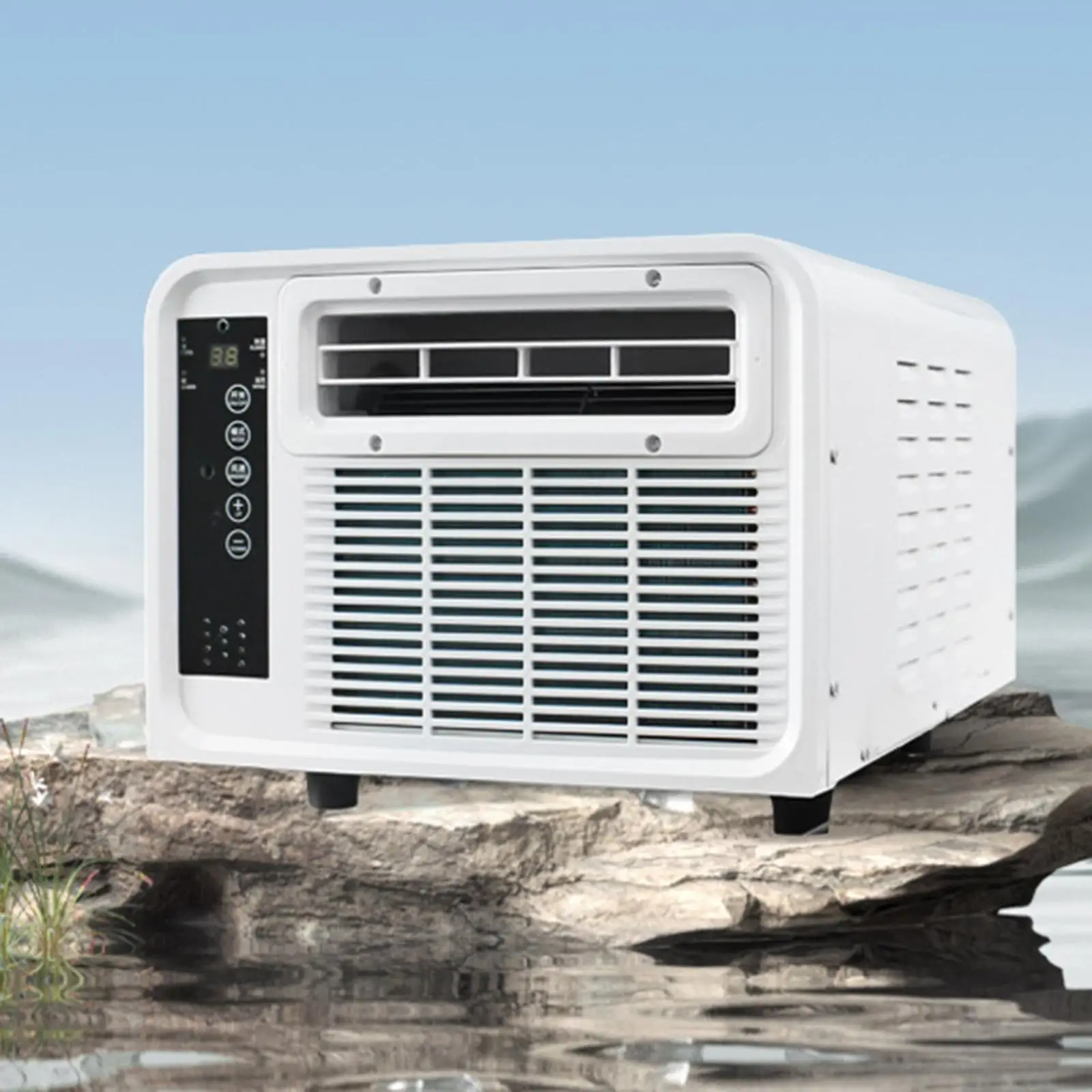 Mobile Air Conditioner Dorm Winter Heating 300W Voice Applet Control Touch Button Small Rooms Desktop Electronic Air Conditioner