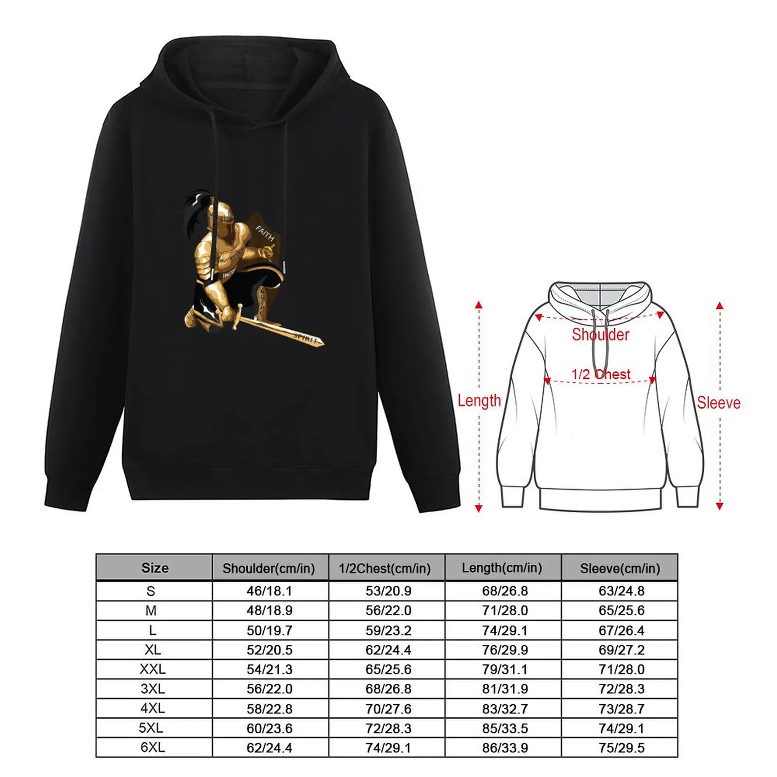 Armor of God Pullover Hoodie korean style clothes clothes for men mens hoodie