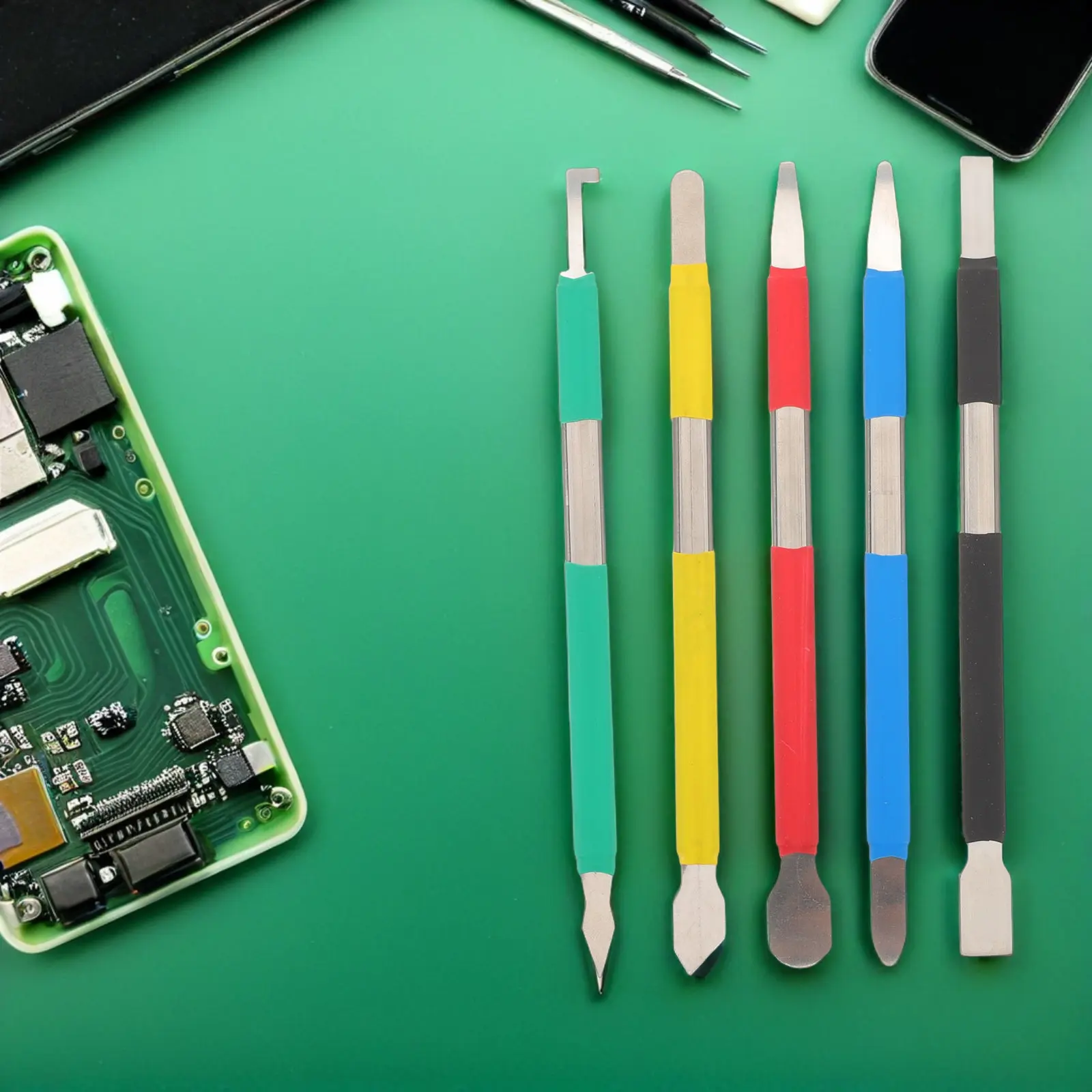 

Набор инструментов для ремонта телефонов: металлические двусторонние лопатки-шпагаты для вскрытия и разборки ЖК-экранов мобильных телефонов и планшетов