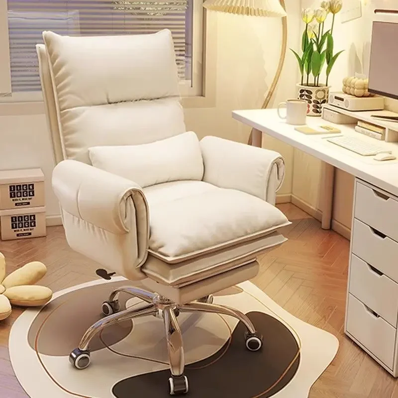 컴퓨터 의자 홈 오피스 의자 편안한 장시간 사용 가능한 책상 의자 높이 조절 회전식 등받이 조절 가능