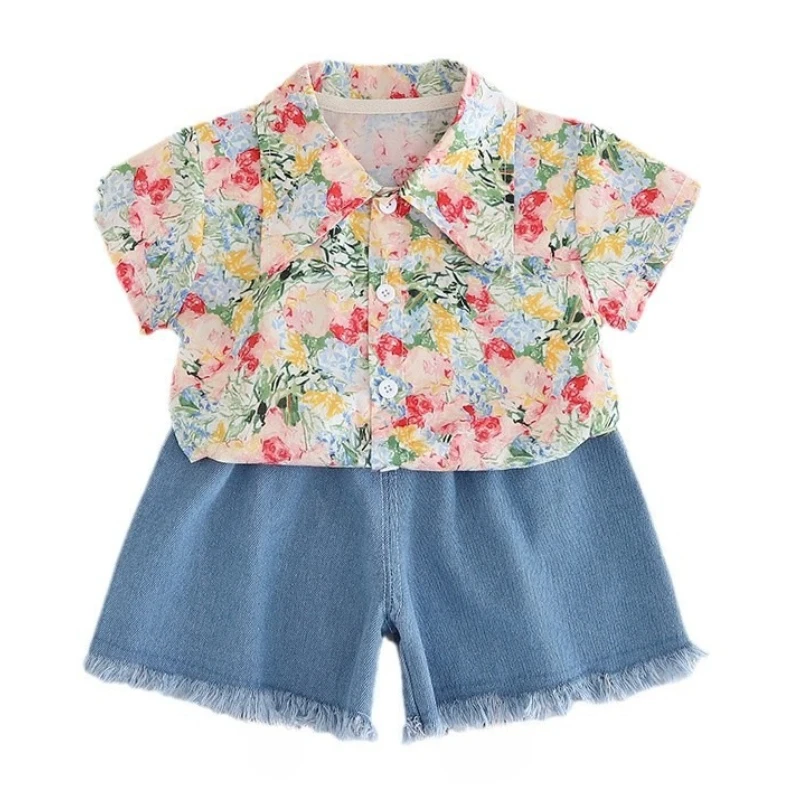 

New Summer Baby Clothes Suit Children Girls Shirt Shorts 2Pcs/Sets Kids Clothing Infant Casual Sports Costume Toddler Outfits
