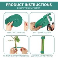 Garden Tape Nylon Cable Tie for Plants Flowers Growing Climbing Reusable Plant Support Hook-and-loop Fastener Garden Accessories 5