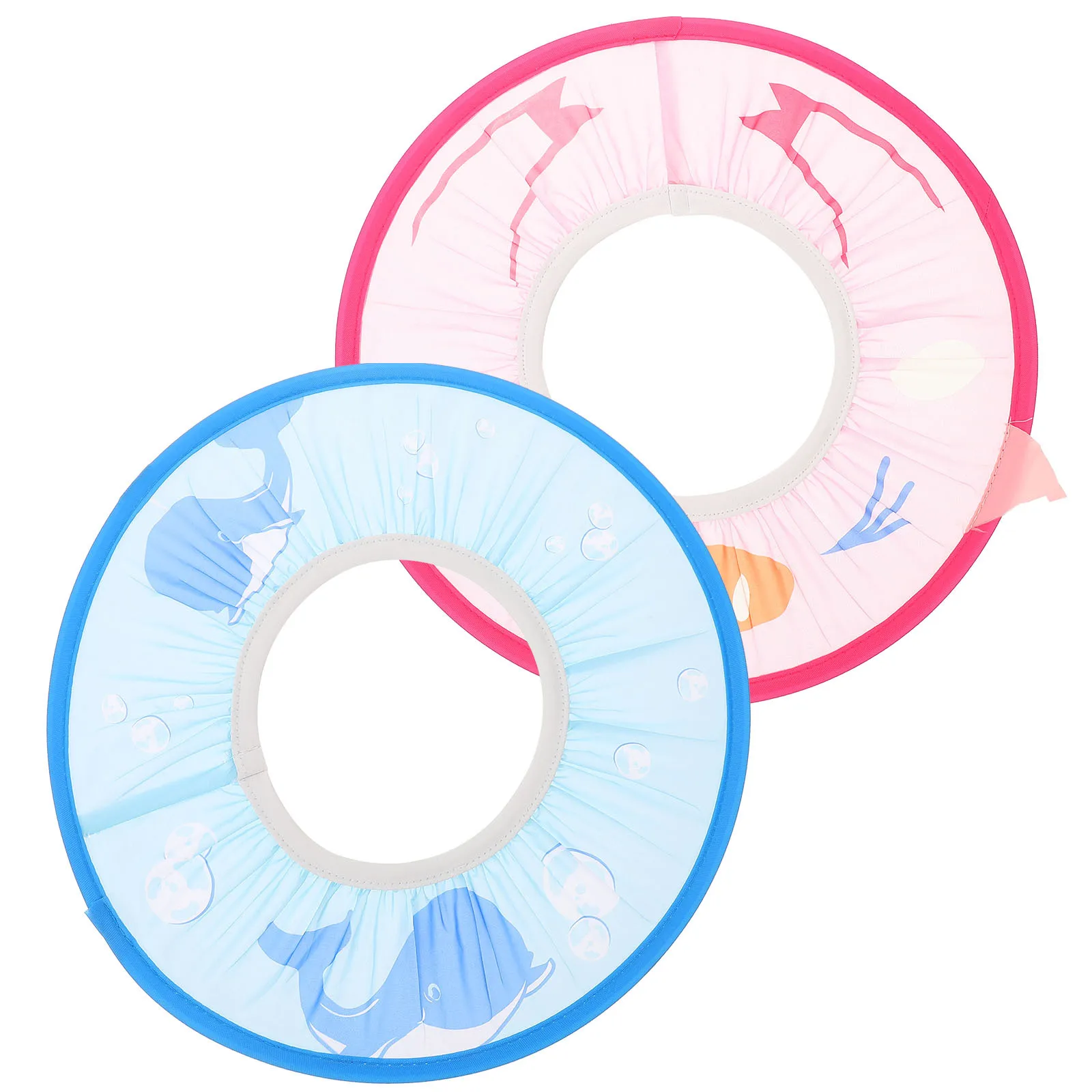 2Pcs Waterproof Baby Shower Bath Caps Ear Protective Hats Kids Shampoo Hat Bathing Protection Baby Shower Bath Caps