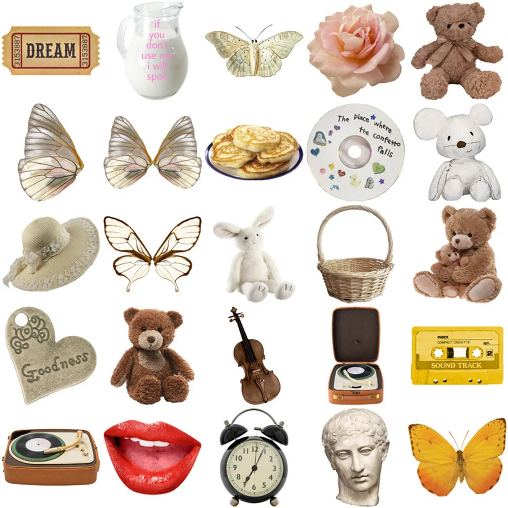 50PCS American Retro Cartoon Stickers Ins Decals Decoration For Laptop Stationery Phone Car Laptop Waterproof Graffiti Toys Gift