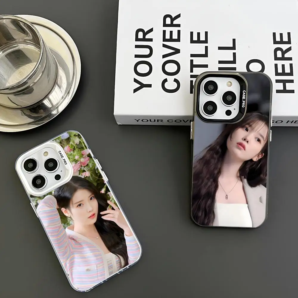 Singers I-IU L-Lee Ji E-Eun MAISTO Phone Case Color Silver Cover For Iphone 16 15 14 13 11 12 Pro Max Xr X Xs 8 7 Plus