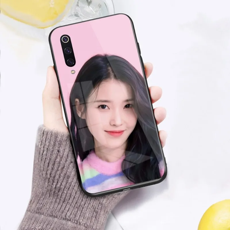 IU Lee JiEun Smart Phone Case for Xiaomi 13 12 11T 10 9 Lite Redmi Note 12 11 10 10S Pro 9 9A 8 PC Glass Phone Cover Funda