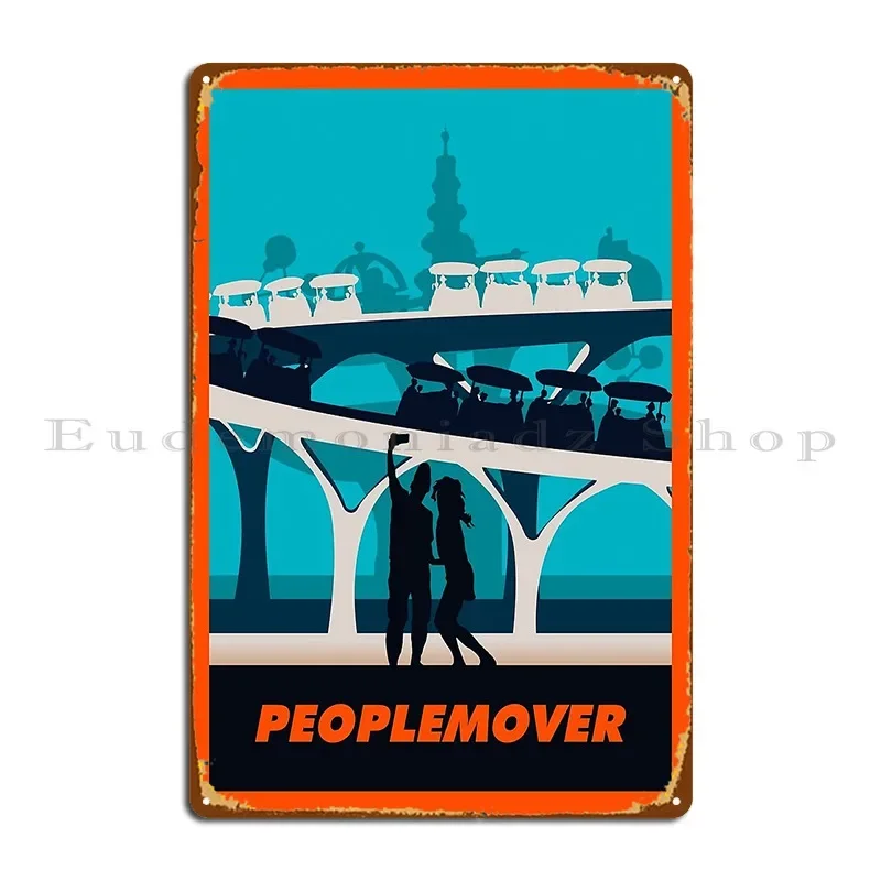 

Металлическая табличка Peoplemover в минималистичном стиле для тематического парка, винтажная настенная роспись, забавный индивидуальный постер-плакат из жести для декора пещер