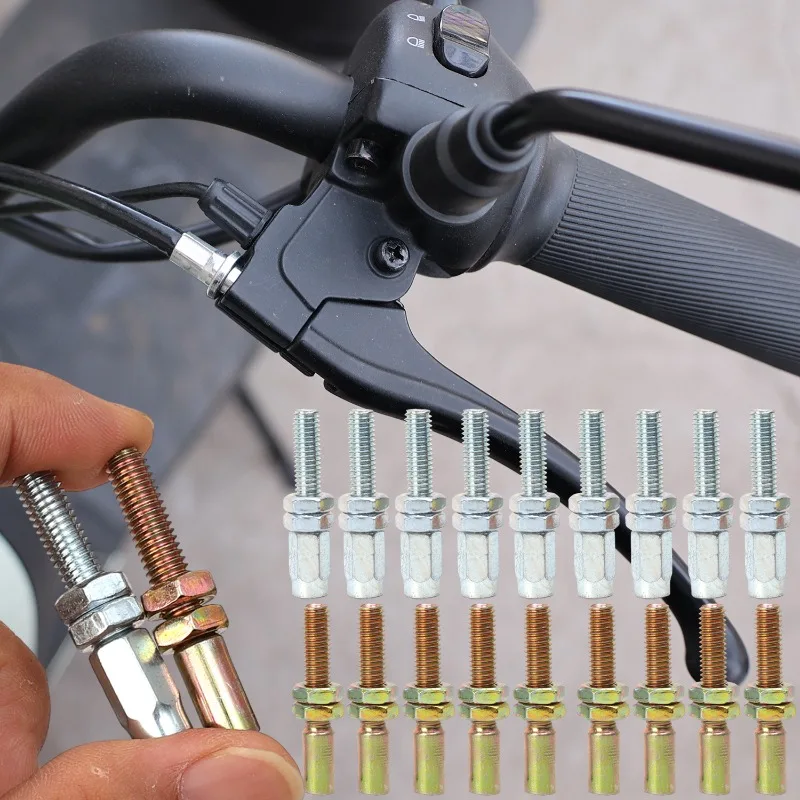 

10 шт. M6 трос дроссельной заслонки, винт регулировки провода, болт для мотоцикла, квадроцикла, скутера, картинга, пит-байка, карбюратор, линия металла