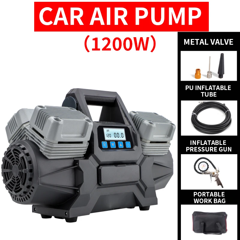 Vehicle-mounted air pump Four-cylinder high-pressure high-power twin-cylinder off-road SUV large truck RV universal tire air pum