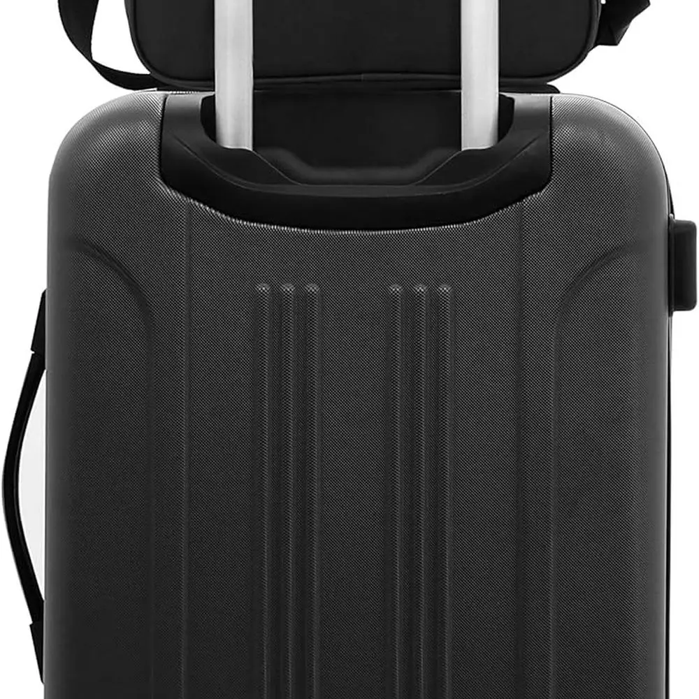 Midtown Hardside 4-Piece Large Travel Luggage Set in Black