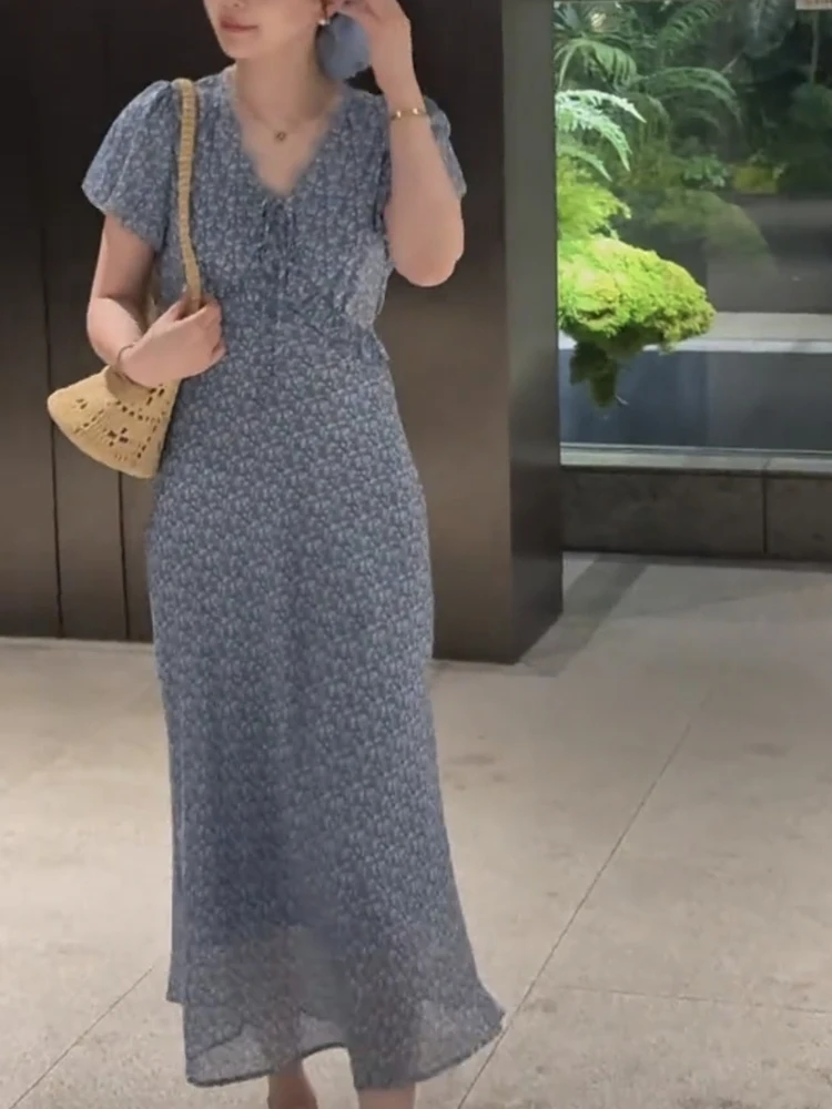 

plus Size Summer New Hepburn Sle Dr Meat Covering Slim Design Sense awl Long Skirt Casual High Waist A-Line Dr