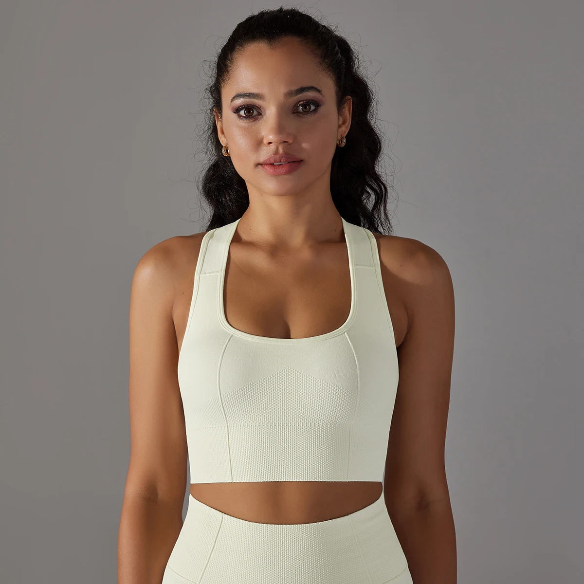 Frauen Sport Bhs Nahtlose Fitness Stoßfest Corp Top Bh Komfortable Gym Weste Einfarbig Workout Laufen Leibchen Bh – Detail 10