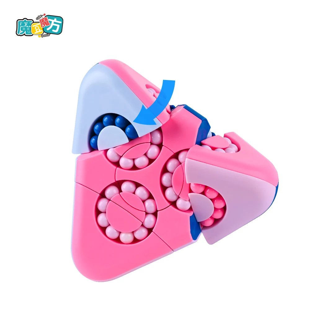2025 nova pirâmide de feijão mágico cubo mágico rotação de dedo cubo mágico alienígena quebra-cabeça educacional crianças brinquedos magico cubo