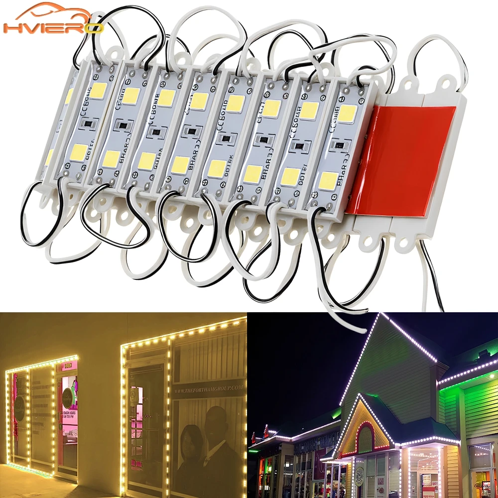 

20 шт., водонепроницаемые модули для подсветки телевизора, 12 в пост. Тока