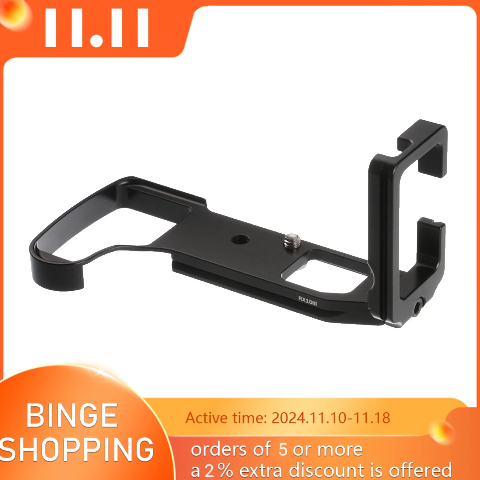 Aluminum L-Plate Bracket QR L Hand Grip Holder for Sony RX10M3 RX10M4 RX10 III RX10 IV Camera Tripod Head Accessories