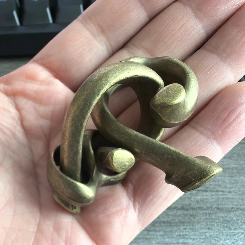 ألغاز تحريك الدماغ المعدنية المصبوبة للأطفال والكبار لفتح لعبة التعشيق اختبار الذكاء ألعاب تعليمية للتفكيك #5