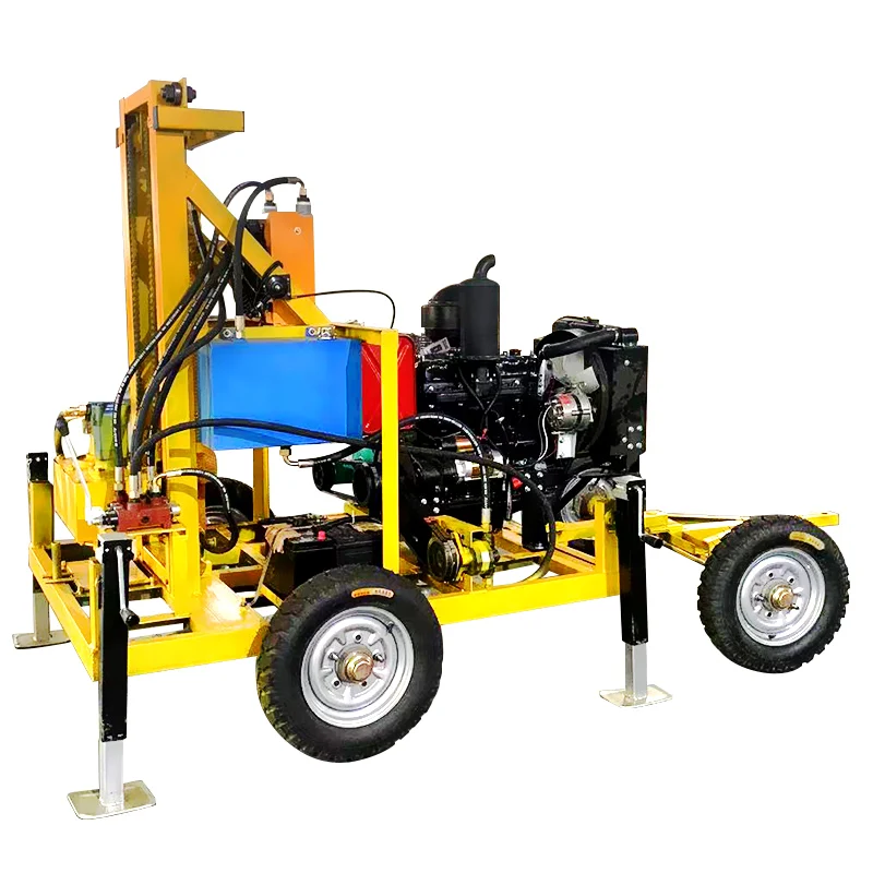 Customized Manufacture Customized 60hp Diesel Homemade Shallow 200m 300m Rock Borehole Drinking Water Well Drilling Machine