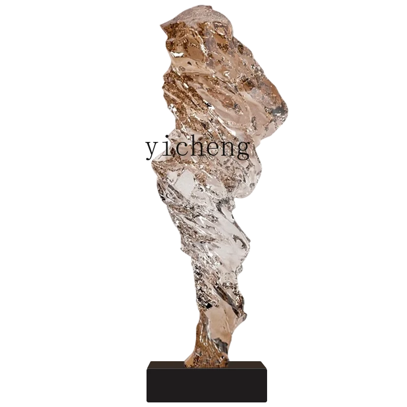 

ZC Modern Abstract Transparent Resin Sculpture Hotel Entrance High-end Art Decorative Ornament
