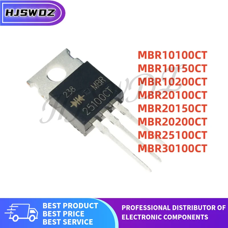 10PCS New MBR20150CT MBR30100CT MBR25100CT MBR20100CT MBR20200CT MBR10100CT MBR10200CT MBR10150CT TO-220
