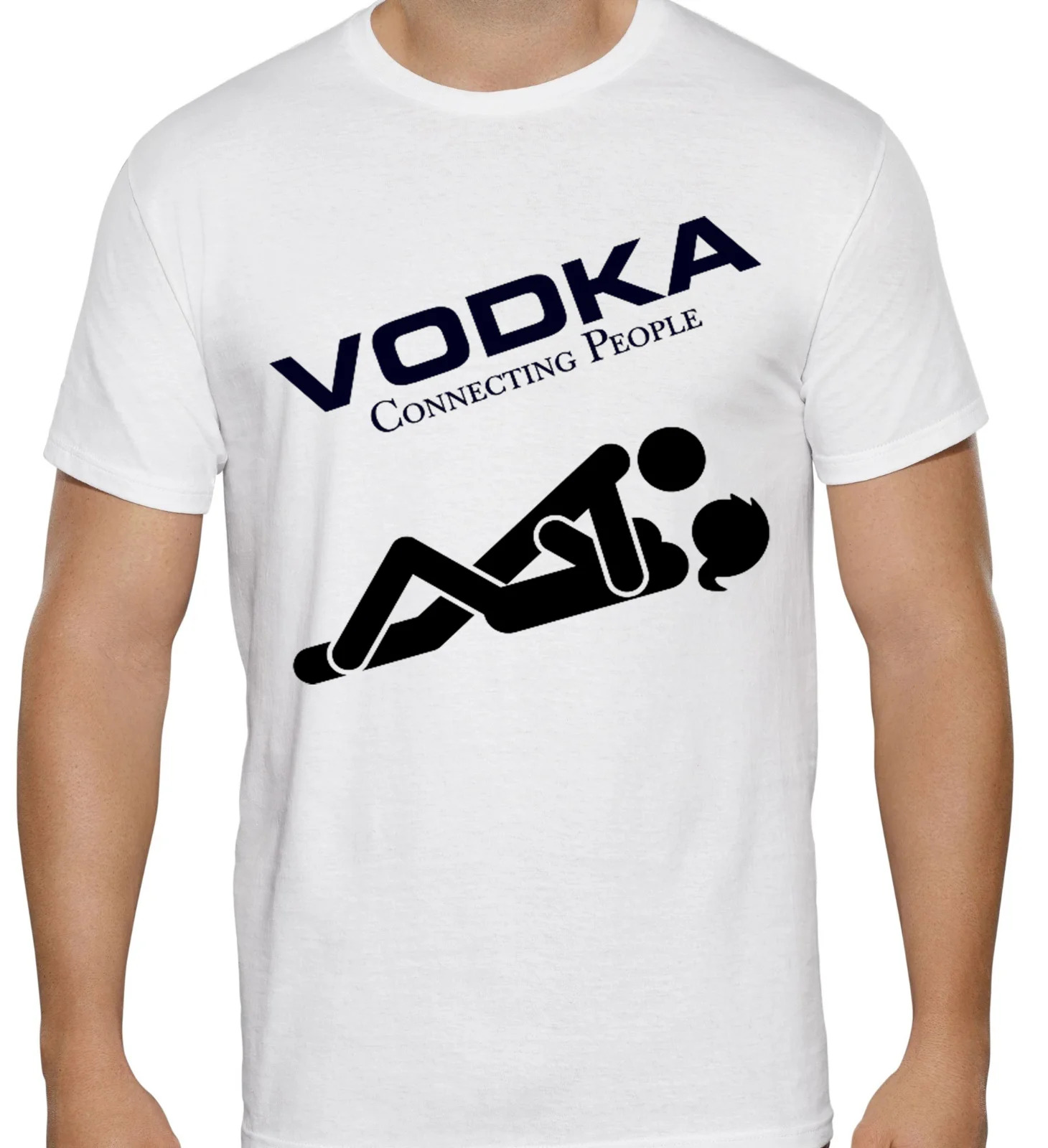 Russian Vodka Connecting People Birthday Gift Funny Joke Men's Women's 100% Cotton Casual T-shirts Loose Top Size S-3XL