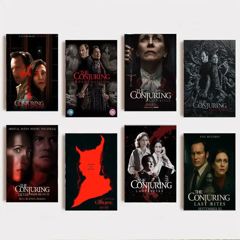 The C-Conjuring Last Rites Horror Movie Posters Living Room Bar Cafe Quality Canvas Vintage Style Comics Painting Art Home Wall