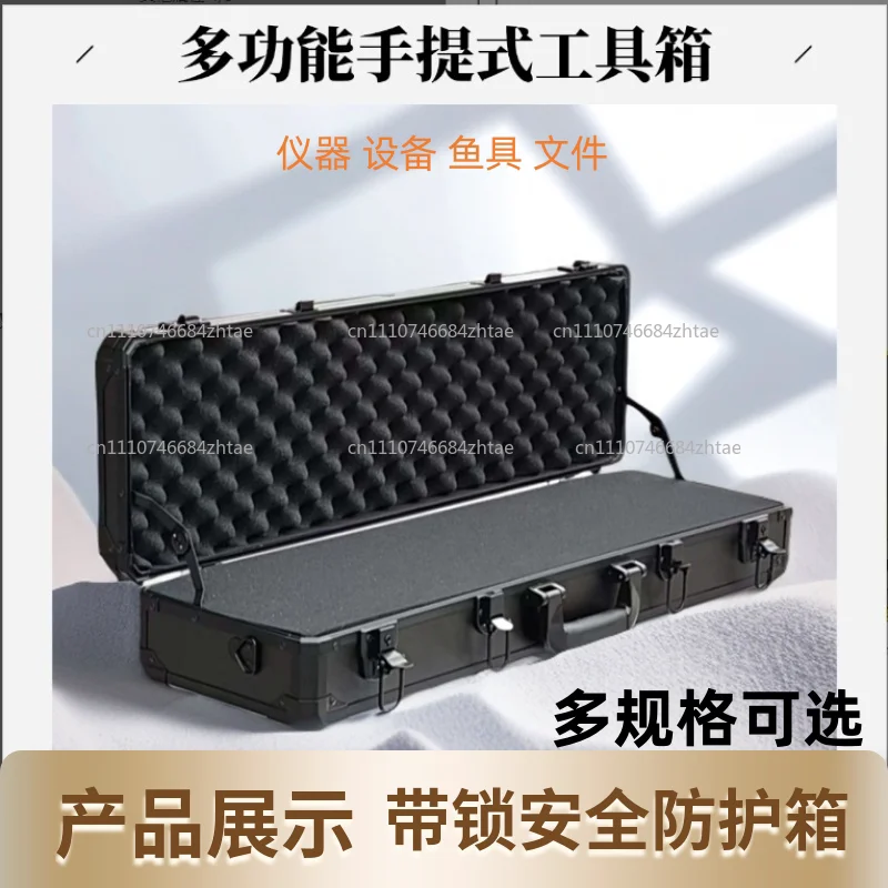 Aluminum frame Portable High waterproof and shockproof Storage Box for Tools Instrument Equipment and Family Documents