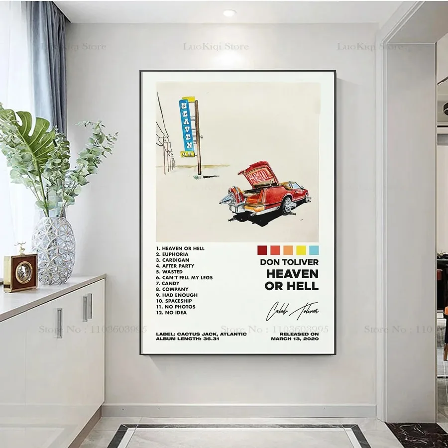 Poster Prints Don Toliver Heaven Love Sick Tracklist Music Album Cover Canvas Painting Wall Art Picture Living Room Home Decor