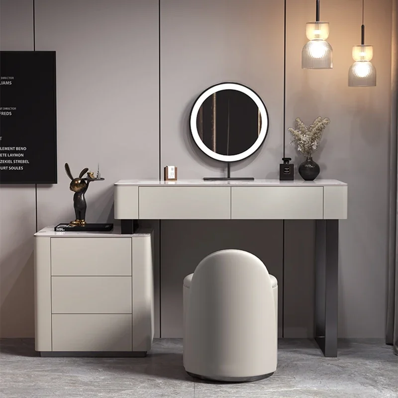 스토리지 단단한 나무 드레싱 테이블 메이크업 럭셔리 침실 유럽 드레싱 테이블 화장대 메이크업 Comodas Con Cajones 가구