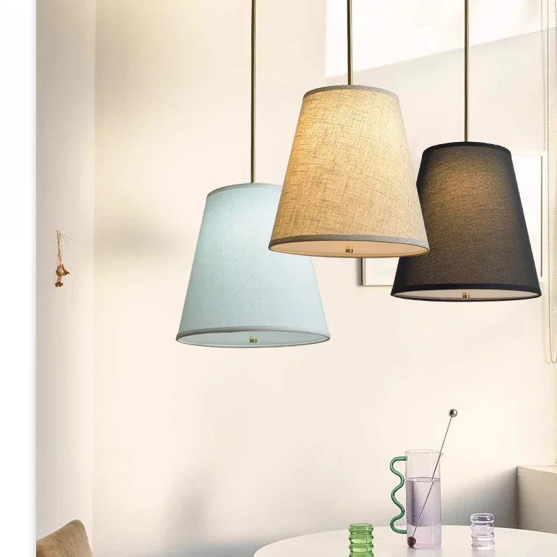 

Hotel Restaurant Bar Table Hanging Lamp Nordic Minimalist Cloth Pendant Lights Living Room Table Chandelier for Room Decor