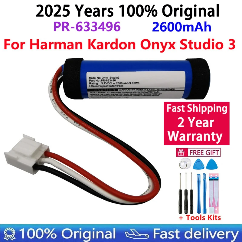 Original New High Quality Replacement Speaker Battery for Harman Kardon Onyx Studio 3 Onyx Studio3 PR-633496 2600mAh Batteries