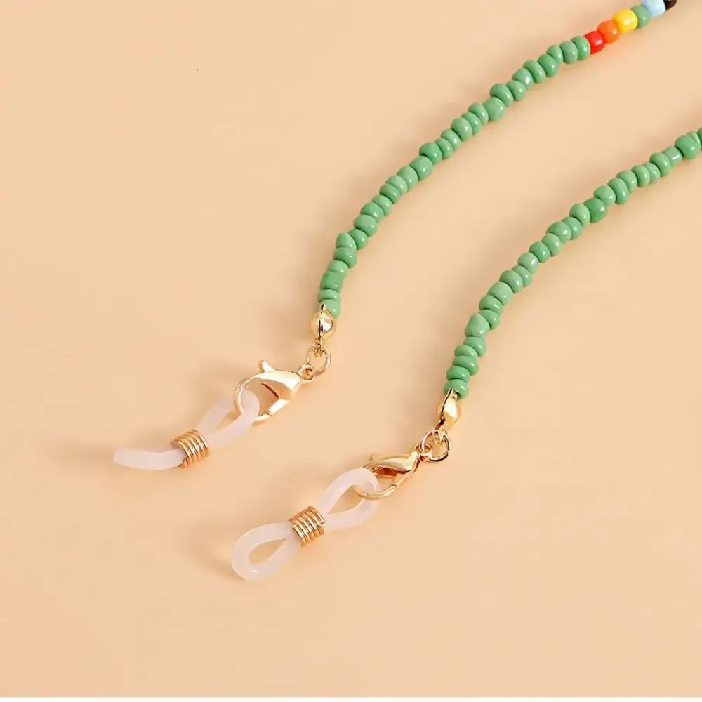 Colorful Rice Beads Eyeglass Chains Trendy Delicate Sunglasses Masking Chains High Quality Antiskid Glasses Hanging Chain