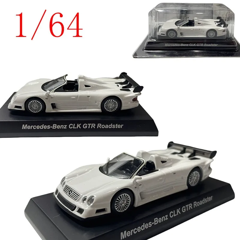 

Flaw KYOSHO Diecast 1/64 Scale ‌Mercedes-Benz CLK-GTR Roadster Solid White Racing Livery Alloy Car Model Toys for Boys Gift