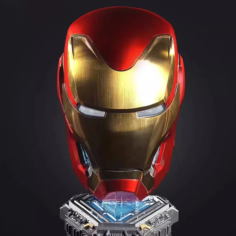 Iron Man 1:1 Helmet Mk5 Mk50 Avengers War Machine Cosplay Electric Open Close English Voice Remote Control Toys Birthday Gifts