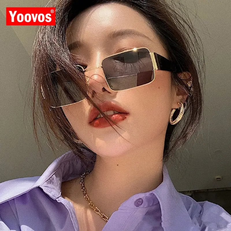 Yoovos Square Sunglasses Men 2023 Luxury Women Glasses Oval Men Eyewear Brand Designer Sunglasses For Women Small Frame Okulary