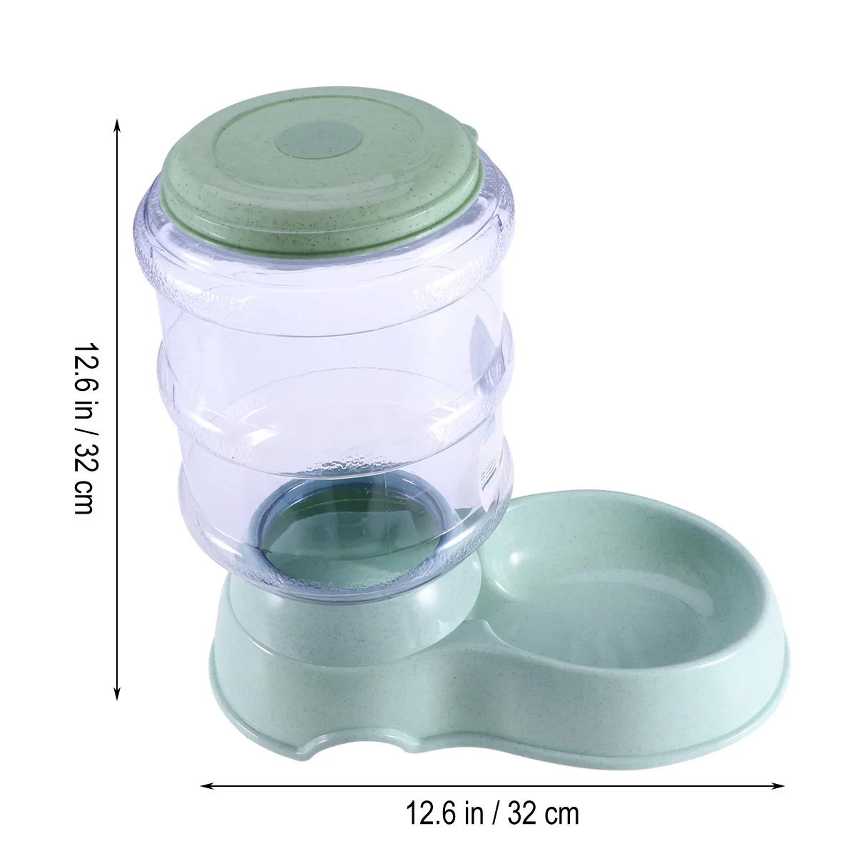 

3.8L Automatic Pet Food Water Dispenser Dog Cat Feeder Drinking Bowl Easy Detachable Plastic Bowl Dish Green