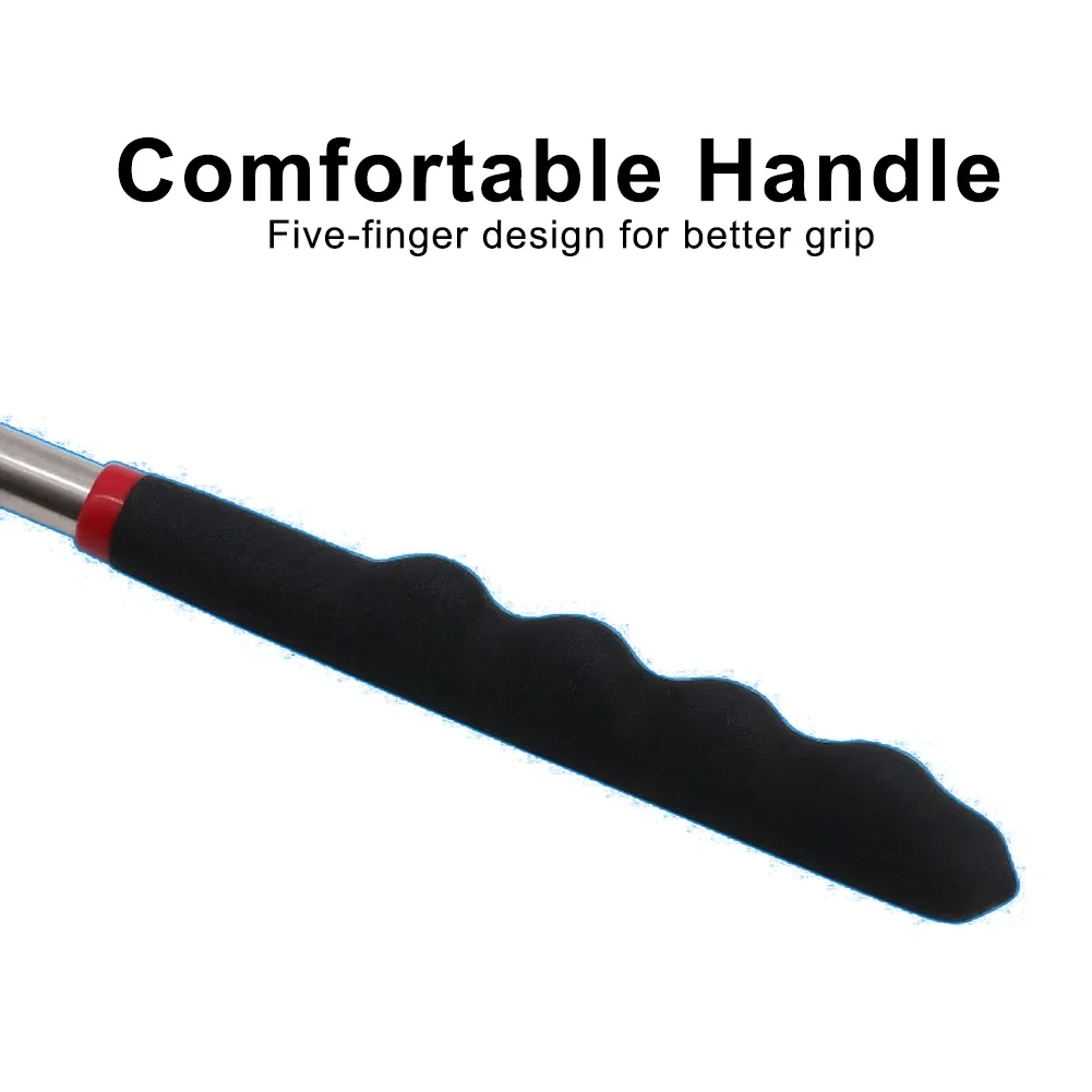 Compact Telescopic Underbody Mirror With Dual LEDs 34 Inch Extendable Reach For Mechanics Inspectors And DIY Repair