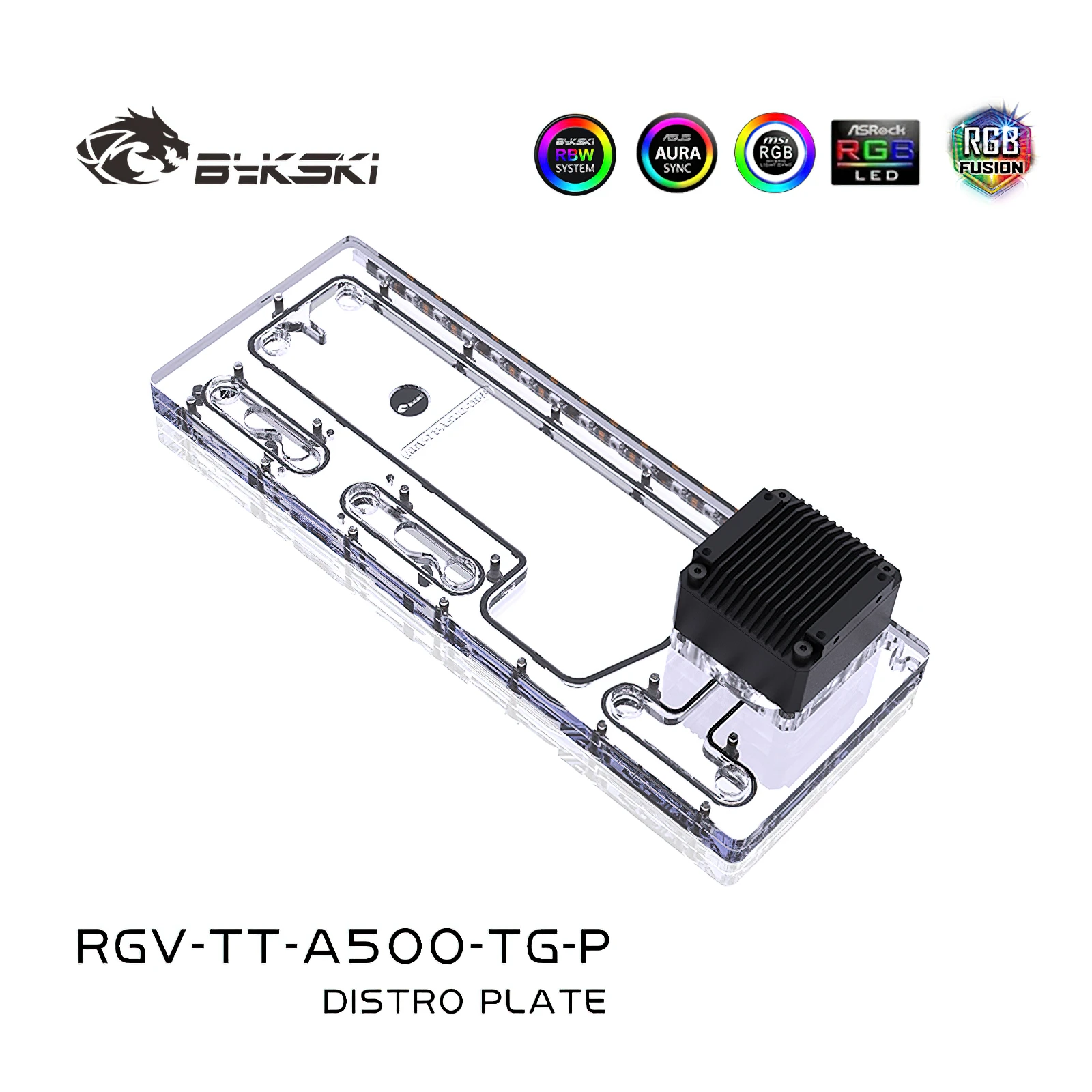 

Bykski RGB Water Cooling Distro Plate Reservoir for Thermaltake TT A500 TG Chassis Reservoir RGV-TT-A500-TG-P