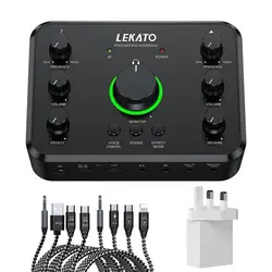 Rechargeable Audio Interface USB for Recording Live Streaming Guitar Podcasting