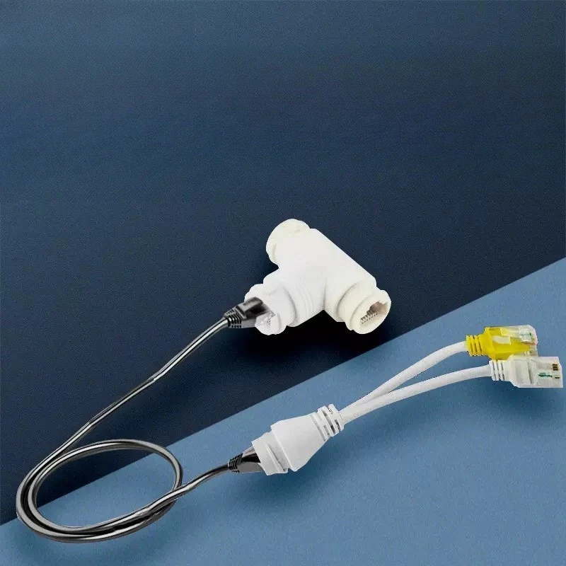 2 PCS 1‑to‑2 Non‑Standard POE Splitter & Combiner, 12V Network Central Power Supply Converter for IP Security Camera